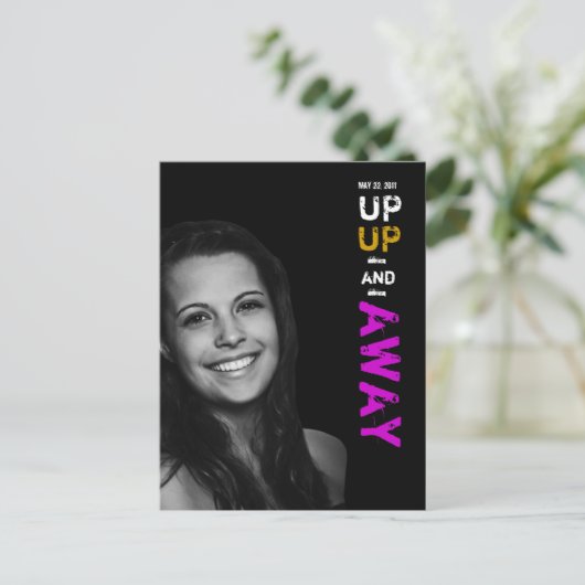 Einladung zum Up & Away Abschluss (Stehend Vorderseite)