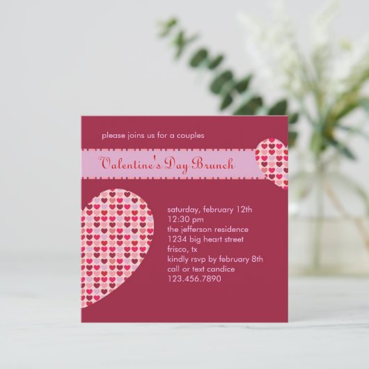 Einladung zum Valentinstag (Stehend Vorderseite)