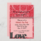 Einladung zum Valentinstag (Vorne/Hinten)