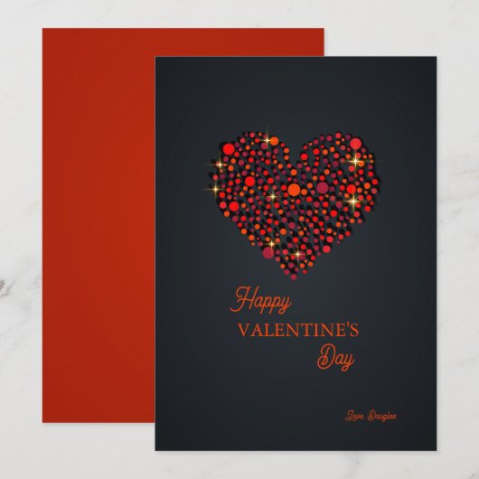 Einladung zum Valentinstag (Vorne/Hinten)