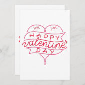 Einladung zum Valentinstag (Vorne/Hinten)