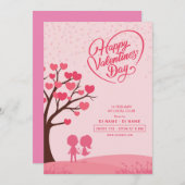 Einladung zum Valentinstag (Vorne/Hinten)