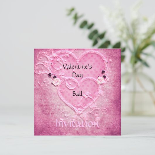 Einladung zum Valentinstag (Stehend Vorderseite)