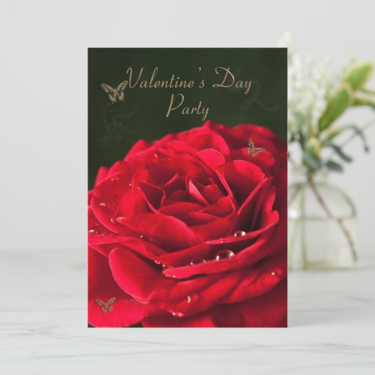 Einladung zum Valentinstag-Party (Stehend Vorderseite)