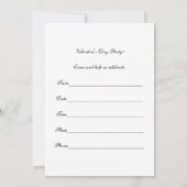 Einladung zum Valentinstag-Party (Rückseite)