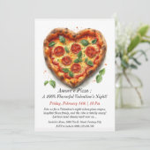 Einladung zum Valentinstag - Pizza (Stehend Vorderseite)