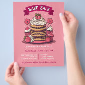 Einladung zum Verkauf von Pink Bake Flyer (Hand)