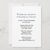 Einladung zum Veteranen-Tag, Flagge auf Rot, Wh (Rückseite)