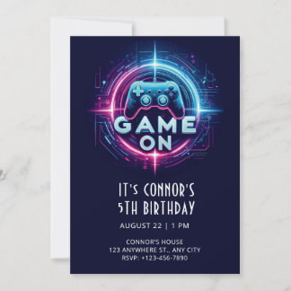 Einladung zum Videospiel Geburtstag