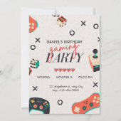 Einladung zum Videospiel Geburtstag (Vorderseite)