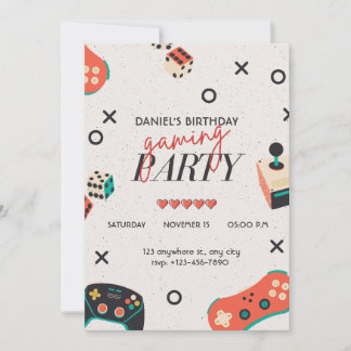 Einladung zum Videospiel Geburtstag