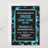 Einladung zum Videospiel Geburtstag (Vorderseite)