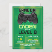 Einladung zum Videospiel Geburtstag (Vorderseite)