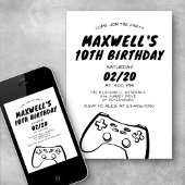 Einladung zum Videospiel Geburtstag