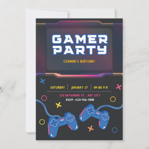 Einladung zum Videospiel Geburtstag