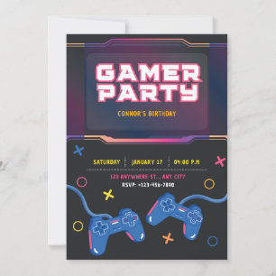 Einladung zum Videospiel Geburtstag