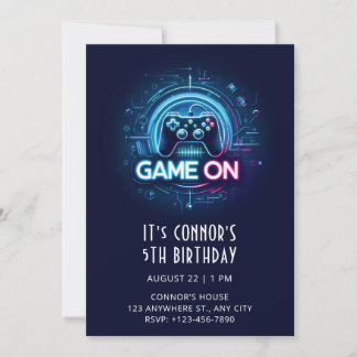 Einladung zum Videospiel Geburtstag