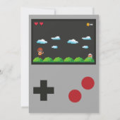 Einladung zum Videospiel Geburtstagsparty (Rückseite)