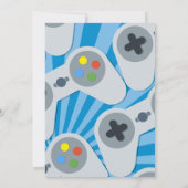 Einladung zum Videospiel Geburtstagsparty (Rückseite)