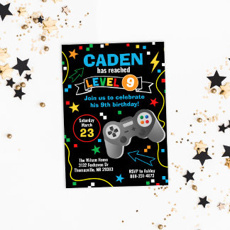 Einladung zum Videospiel Geburtstagsparty