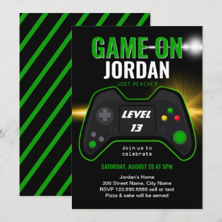 Einladung zum Videospiel Geburtstagsparty