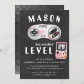 Einladung zum Videospiel Geburtstagsparty (Vorne/Hinten)