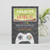 Einladung zum Videospiel-Junge Geburtstagsparty (Stehend Vorderseite)