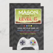 Einladung zum Videospiel-Junge Geburtstagsparty (Vorne/Hinten)