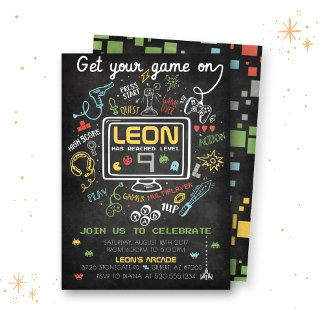 Einladung zum Videospiel zum Geburtstag