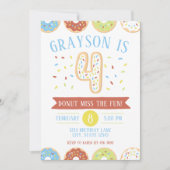 Einladung zum vierten Geburtstag von Donut (Vorderseite)
