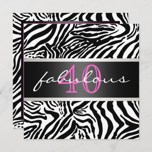Einladung zum vierzigsten Geburtstag (Vorne/Hinten)