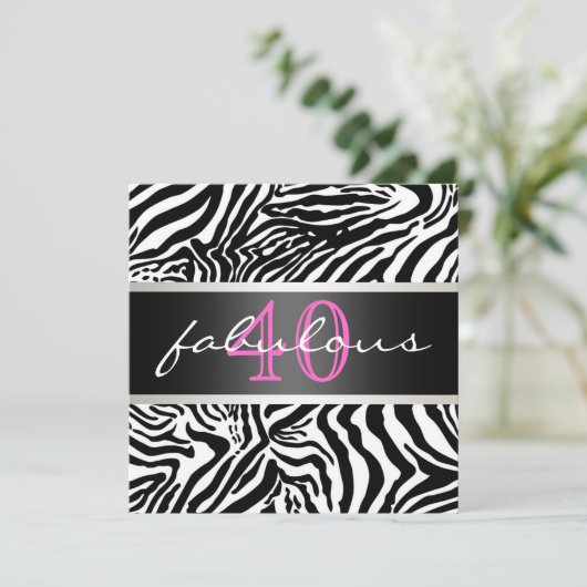 Einladung zum vierzigsten Geburtstag (Stehend Vorderseite)