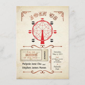 Einladung zum Vintage-Jahrmarkt-Riesenrad