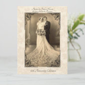 Einladung zum Vintagen 60. Jubiläum (Stehend Vorderseite)