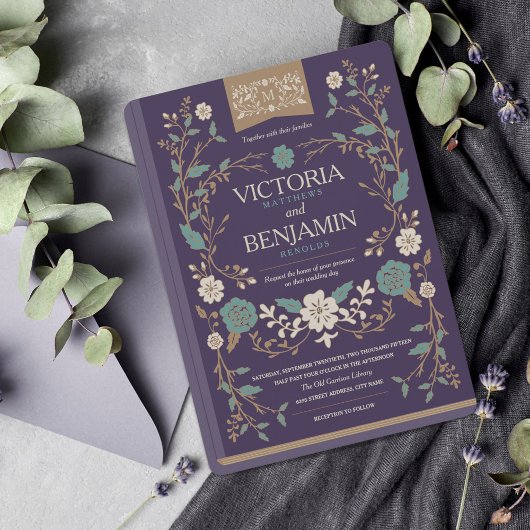 Einladung zum Vintagen Bibliotheksbuch