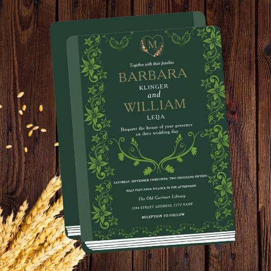 Einladung zum Vintagen Bibliotheksbuch