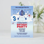 Einladung zum Vintagen Geburtstag des Flugzeugs (Stehend Vorderseite)