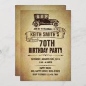 Einladung zum Vintagen Geburtstag - jedes Alter (Vorne/Hinten)