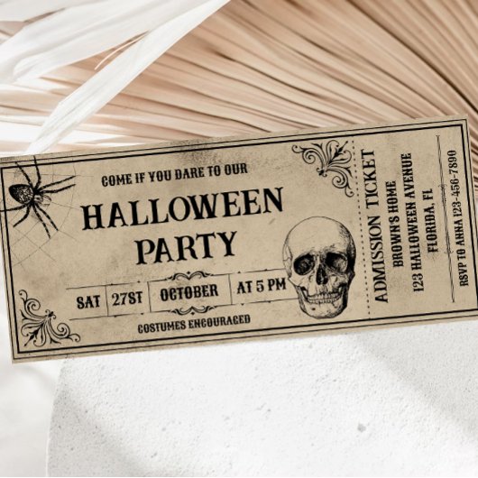 Einladung zum Vintagen Halloween-Party