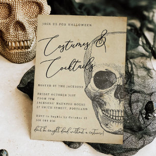 Einladung zum Vintagen Halloween-Party