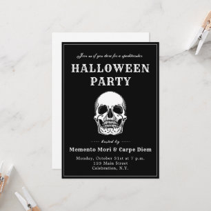 Einladung zum Vintagen Halloween-Party mit dem Sch