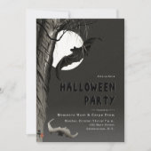 Einladung zum Vintagen Halloween-Party mit dem Sch (Vorderseite)