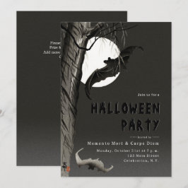 Einladung zum Vintagen Halloween-Party mit dem Sch