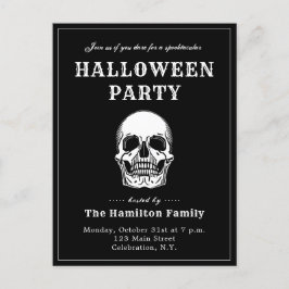 Einladung zum Vintagen Halloween-Party Postkarte