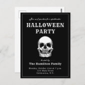 Einladung zum Vintagen Halloween-Party Postkarte (Vorne/Hinten)