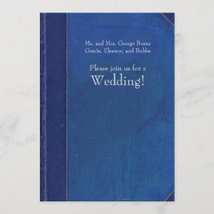 Einladung zum Vintagen Hochzeitsbuch von Royal Blu