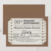 Einladung zum Vintagen Ticketjubiläum (Vorne/Hinten)