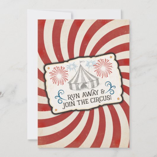 Einladung zum Vintagen Zirkus (Rückseite)