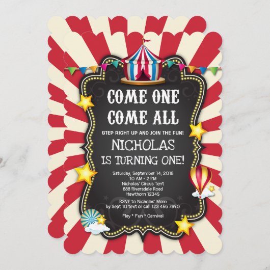 Einladung zum Vintagen Zirkus (Vorne/Hinten)