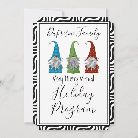 Einladung zum Virtual Holiday Programm (Vorderseite)